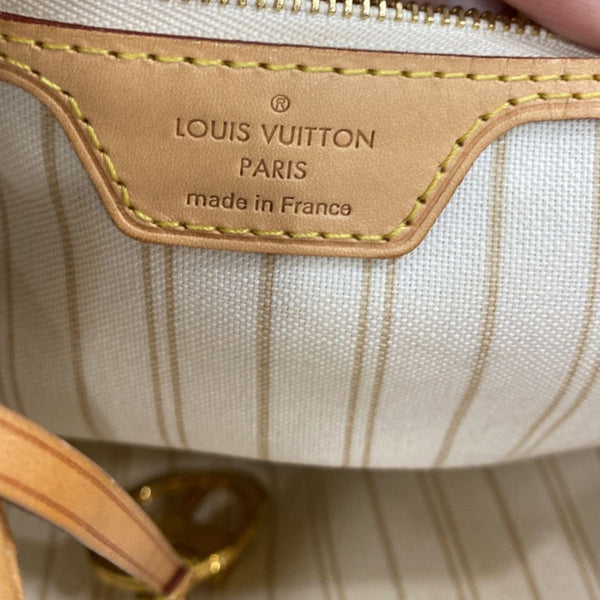 LOUIS VUITTON Delightful PM Damier Azur Hobo Bag White