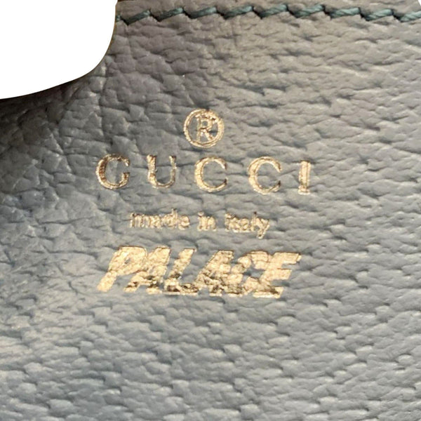 GUCCI X Palace Half Moon Mini GG-P Canvas Shoulder Bag Light Blue 723737