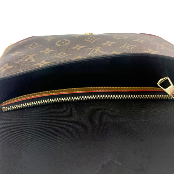 LOUIS VUITTON Diane Monogram Canvas Crossbody Bag Brown