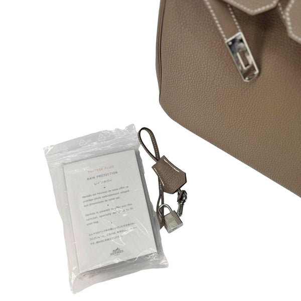 HERMES Birkin 35 Togo Leather Tote Bag Etoupe