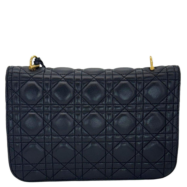 CHRISTIAN DIOR Dioraddict Quilted Lambskin Leather Crossbody Bag Black