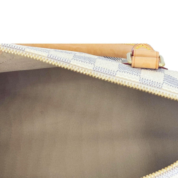 LOUIS VUITTON Speedy 30 Bandouliere Damier Azur Shoulder Bag White