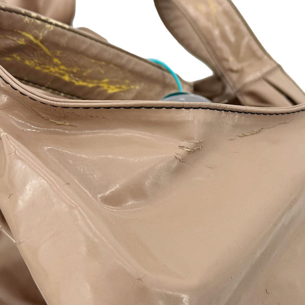 VALENTINO Nuage Bow Patent Leather Tote Bag Nude