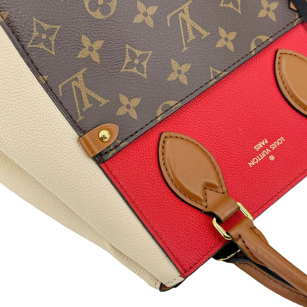 LOUIS VUITTON Fold Monogram Canvas Tote Bag Red