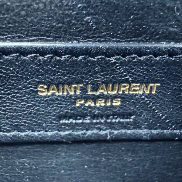 YVES SAINT LAURENT Kate Grain De Poudre Leather Chain Crossbody Bag Black