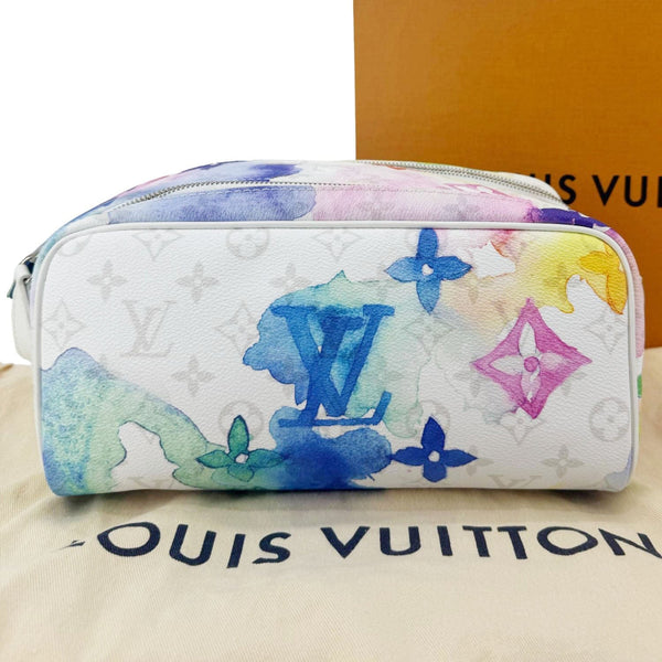LOUIS VUITTON Watercolor Dopp Kit Monogram Coated Canvas White Toiletry Pouch