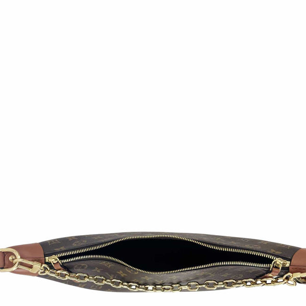 LOUIS VUITTON Loop Reverse Monogram Canvas Hobo Shoulder Bag Brown