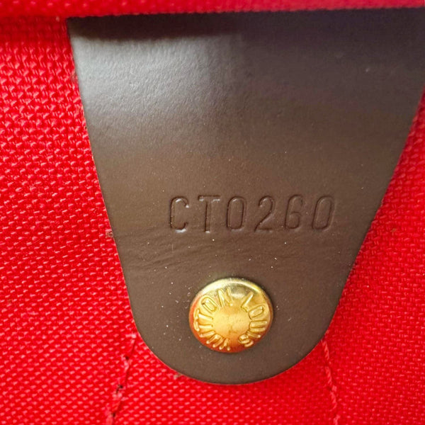 LOUIS VUITTON Speedy 30 Damier Ebene Bag – Serial Number Tag