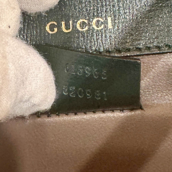 GUCCI Sylvie 1969 Mini Leather Shoulder Bag Green 615965