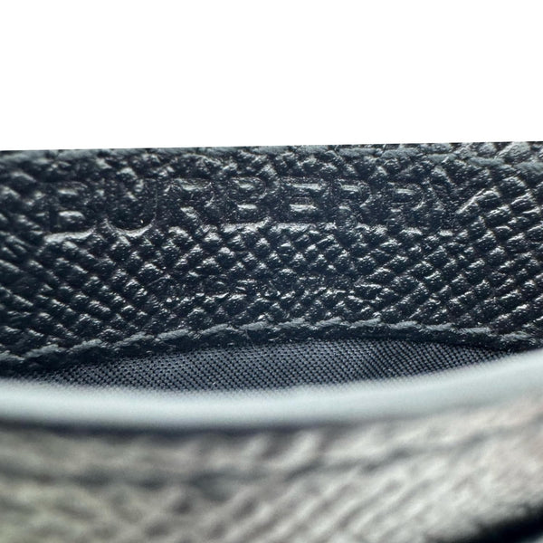 BURBERRY TB Leather Card Holder Black