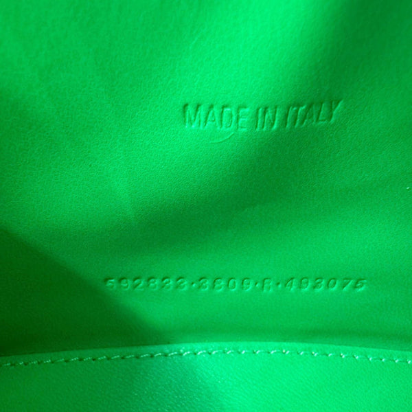 BALENCIAGA Hourglass Leather Tote Crossbody Bag Green