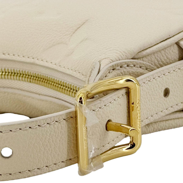 LOUIS VUITTON Moon Mini Monogram Empreinte Leather Hobo Bag Off White