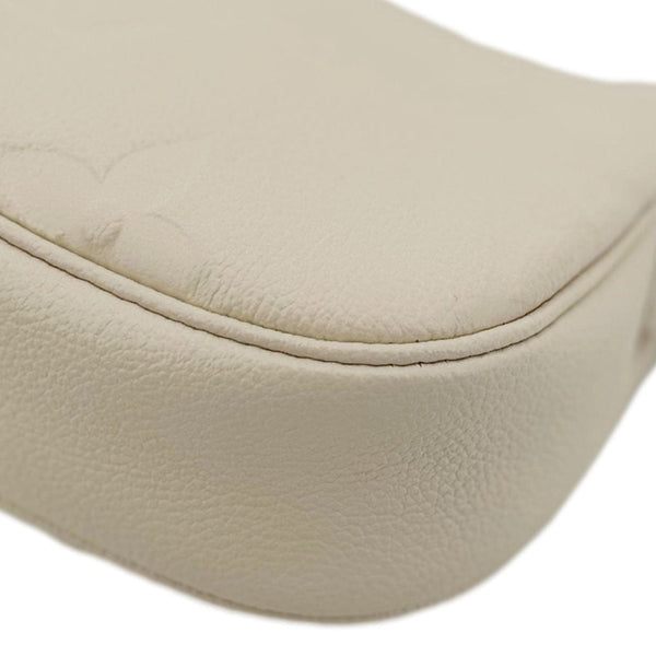 LOUIS VUITTON Moon Mini Monogram Empreinte Leather Hobo Bag Off White