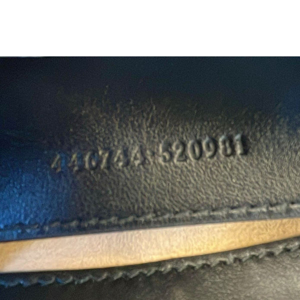 GUCCI GG Marmont Mini Leather Shoulder Bag Black 446744