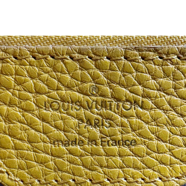 LOUIS VUITTON Capucines MM Taurillon Leather Satchel Bag Yellow