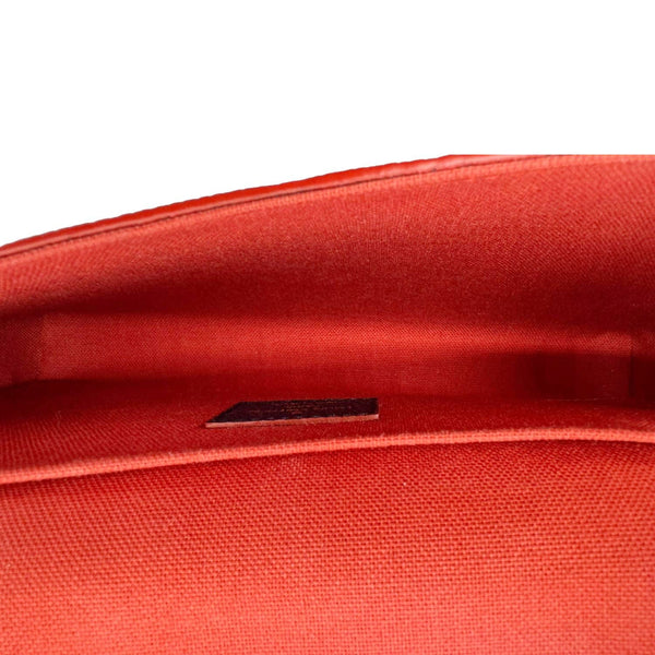 LOUIS VUITTON Felicie Pochette Empreinte Leather Crossbody Bag Blue