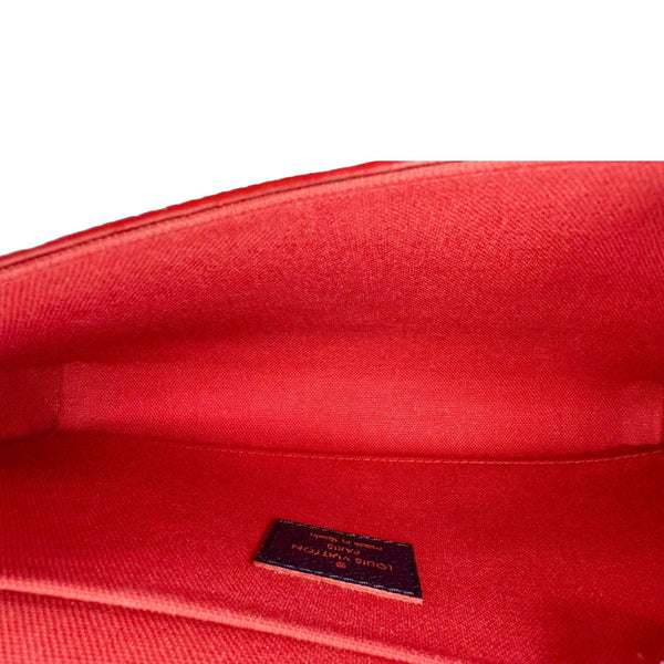 LOUIS VUITTON Felicie Pochette Empreinte Leather Crossbody Bag Blue