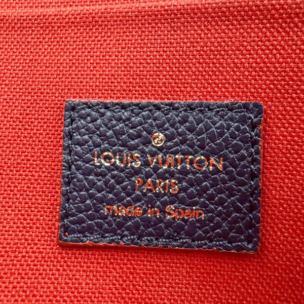 LOUIS VUITTON Felicie Pochette Empreinte Leather Crossbody Bag Blue