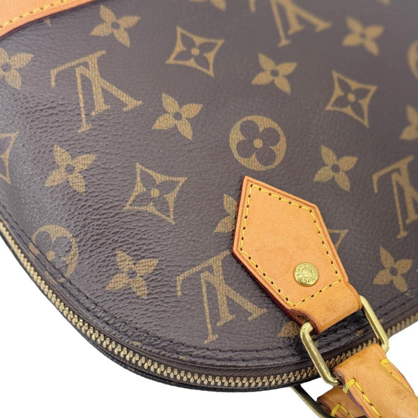 LOUIS VUITTON Alma BB Monogram Canvas Satchel Bag Brown