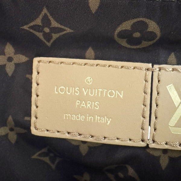 LOUIS VUITTON Onthego GM Giant Monogram Econyl Pillow Shoulder Bag Camel