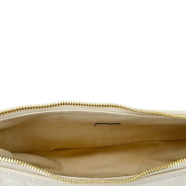 LOUIS VUITTON Loop Giant Monogram Empreinte Hobo Shoulder Bag Cream
