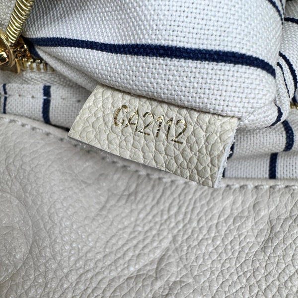 LOUIS VUITTON Artsy MM Monogram Empreinte Leather Hobo Bag Off White