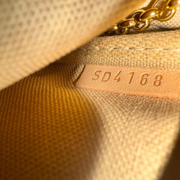 LOUIS VUITTON Favorite MM Damier Azur Crossbody Bag White