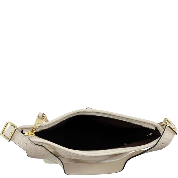 LOUIS VUITTON Carryall PM Monogram Empreinte Leather Shoulder Bag Off White