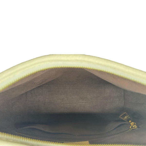 LOUIS VUITTON Carryall PM Monogram Empreinte Leather Shoulder Bag Off White