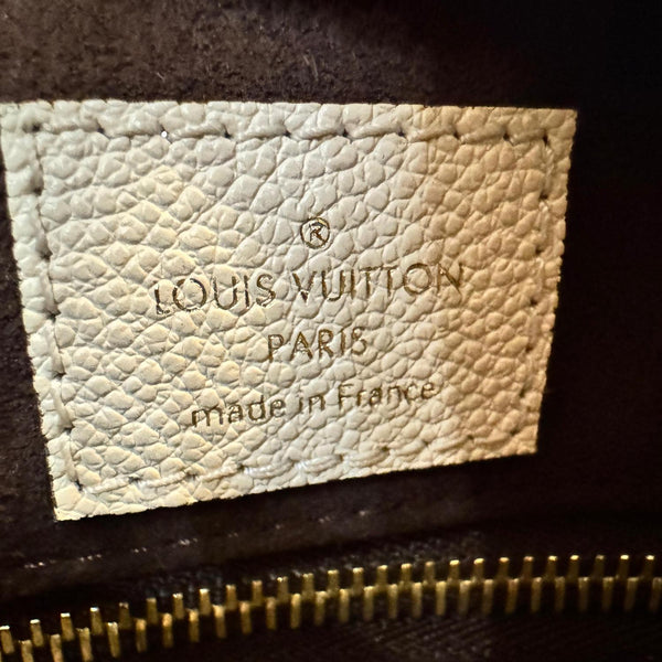 LOUIS VUITTON Carryall PM Monogram Empreinte Leather Shoulder Bag Off White