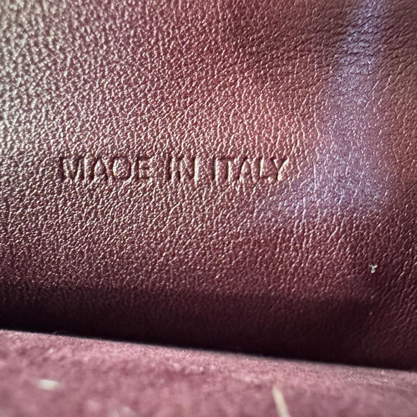 CHRISTIAN DIOR J'Adior Flap Medium Leather Chain Shoulder Bag Burgundy