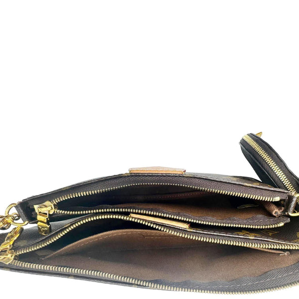 LOUIS VUITTON Multi Pochette Accessoires Monogram Canvas Crossbody Bag Brown