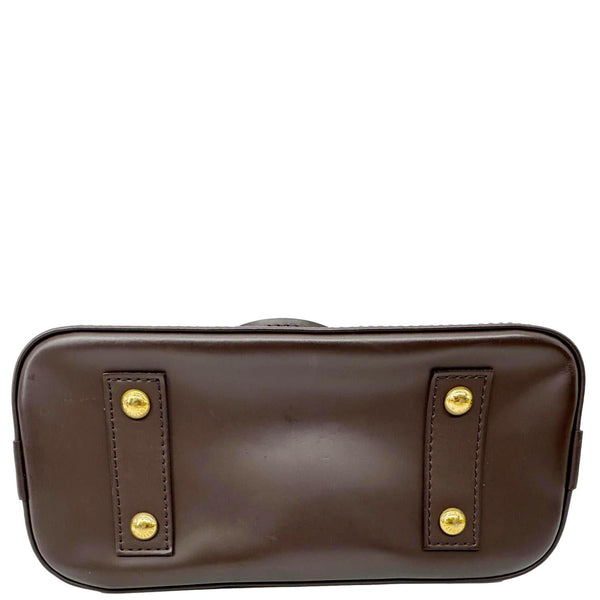 LOUIS VUITTON Alma BB Damier Ebene Satchel Shoulder Bag Brown
