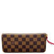 LOUIS VUITTON Clemence Damier Ebene Zippy Wallet Brown