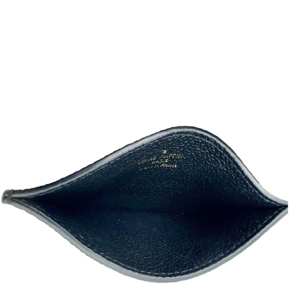 LOUIS VUITTON Monogram Empreinte Leather Card Holder Black
