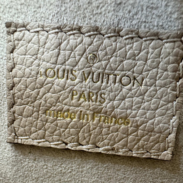LOUIS VUITTON Lockme Tender Grained Calfskin Leather Shoulder Bag Greige