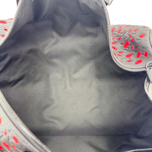 LOUIS VUITTON x Yayoi Kusama Keepall 50 Bandouliere Taurillon Monogram Travel Bag Black