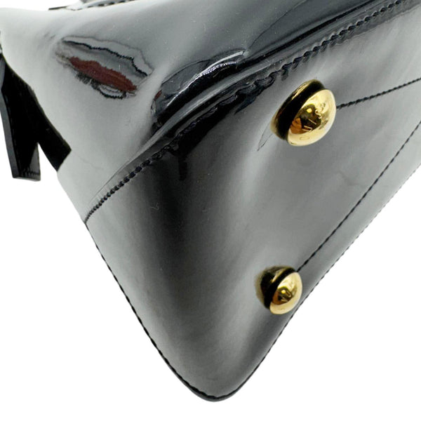 LOUIS VUITTON Miroir Vernis Leather Tote Shoulder Bag Black