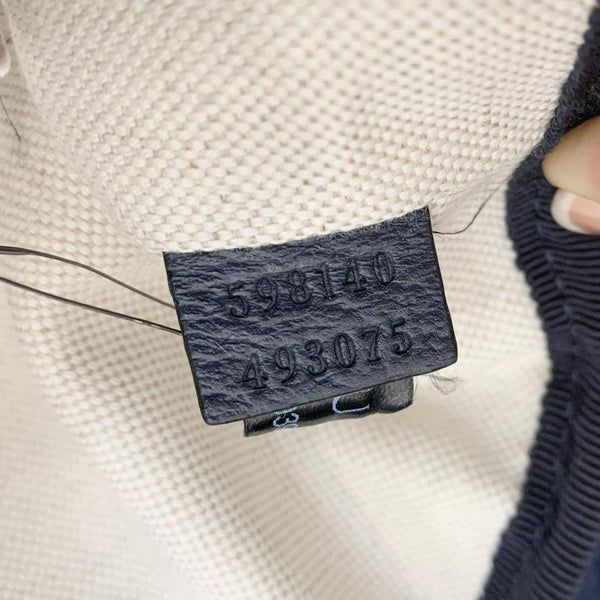 GUCCI Ophidia Medium GG Supreme Canvas Backpack Navy Blue 598140