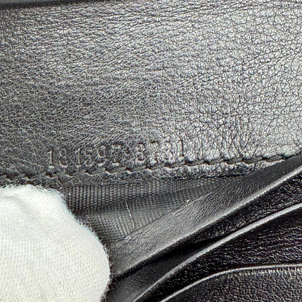 GUCCI Bifold Vintage GG Canvas Wallet Black 184597