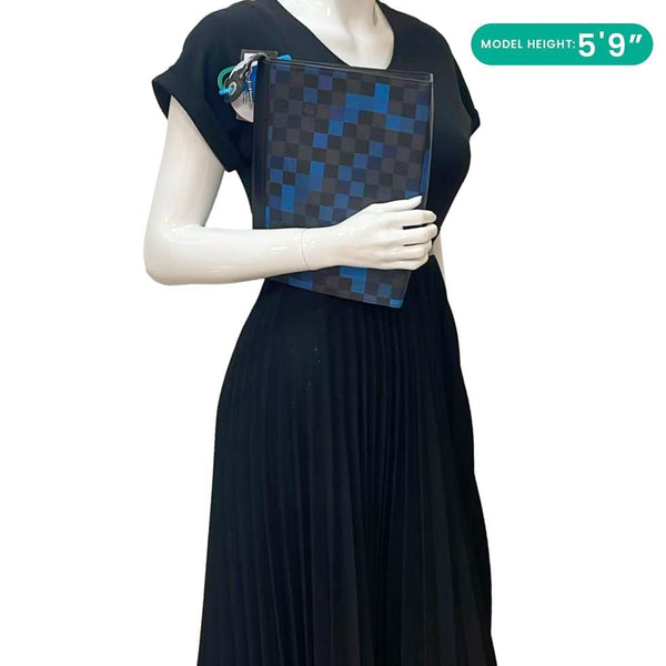 LOUIS VUITTON Toiletry 26 Graphite Pixel Canvas Pouch Blue