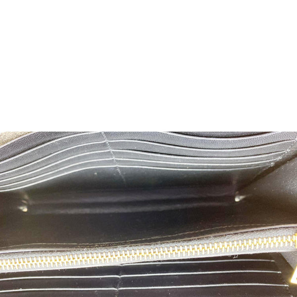 YVES SAINT LAURENT Cassandre Metallic Grain De Poudre Leather Shoulder Bag Silver