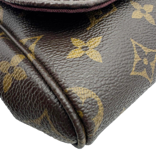LOUIS VUITTON Favorite MM Monogram Canvas Shoulder Bag Brown