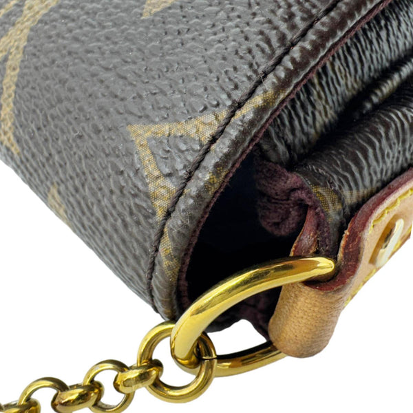 LOUIS VUITTON Favorite MM Monogram Canvas Shoulder Bag Brown
