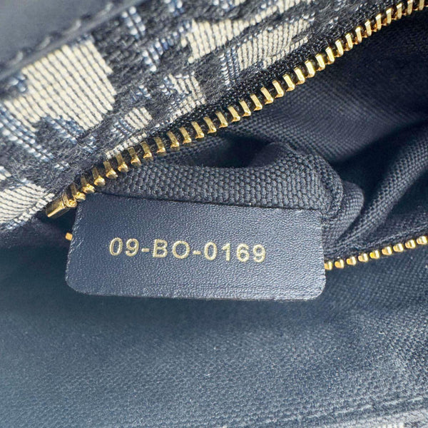 CHRISTIAN DIOR 30 Montaigne Oblique Jacquard Crossbody Clutch Bag Navy Blue