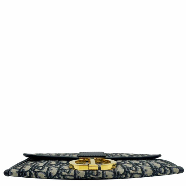 CHRISTIAN DIOR 30 Montaigne Oblique Jacquard Crossbody Clutch Bag Navy Blue