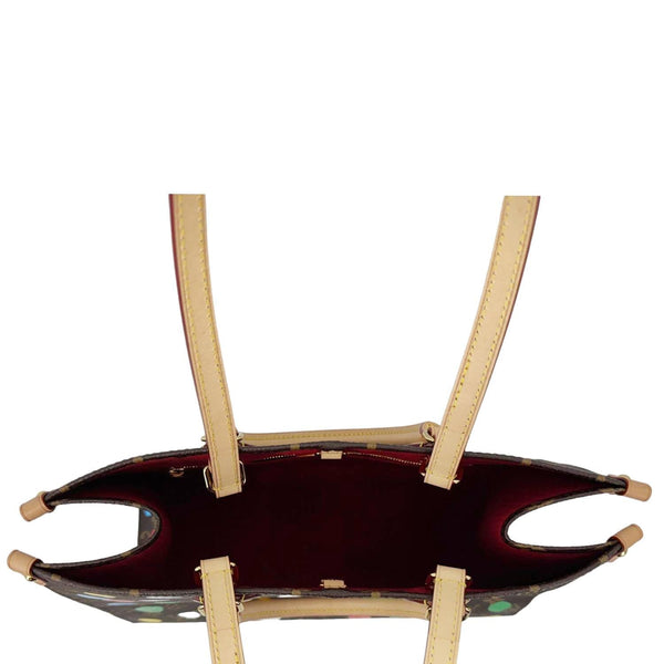 LOUIS VUITTON x Yayoi Kusama Onthego MM Monogram Canvas Shoulder Bag Brown