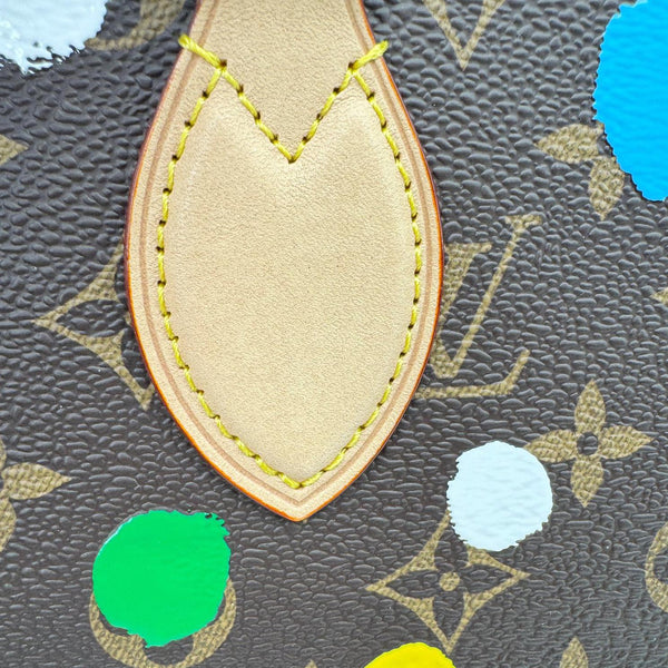 LOUIS VUITTON x Yayoi Kusama Onthego MM Monogram Canvas Shoulder Bag Brown