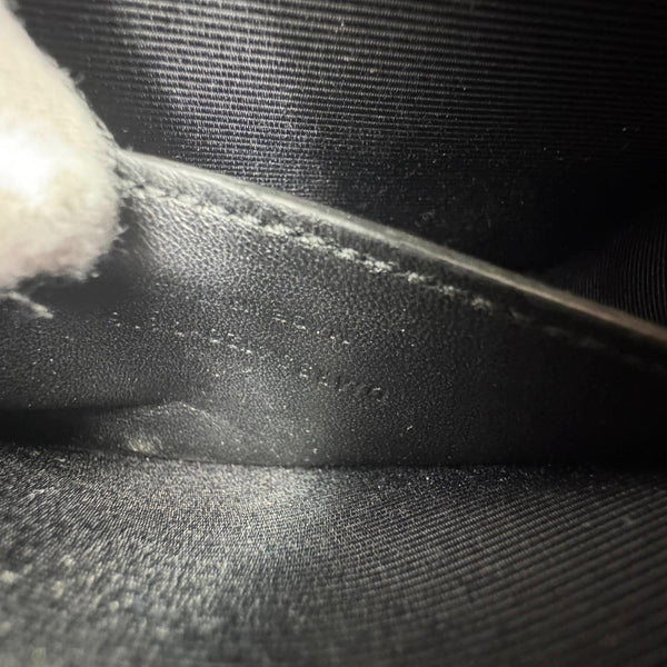 YVES SAINT LAURENT Kate Tassel Crocodile Embossed Leather Crossbody Bag Black