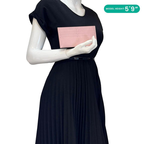 LOUIS VUITTON Felicie Calfskin Leather Insert Card Holder Rose Poudre